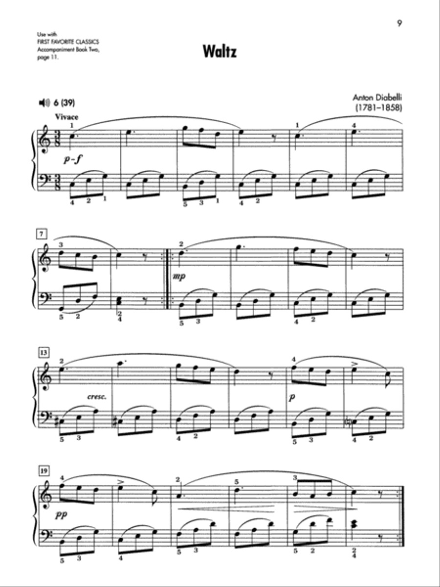 First Favorite Classics, Book 2 Easy Piano scores gallery preview page 5