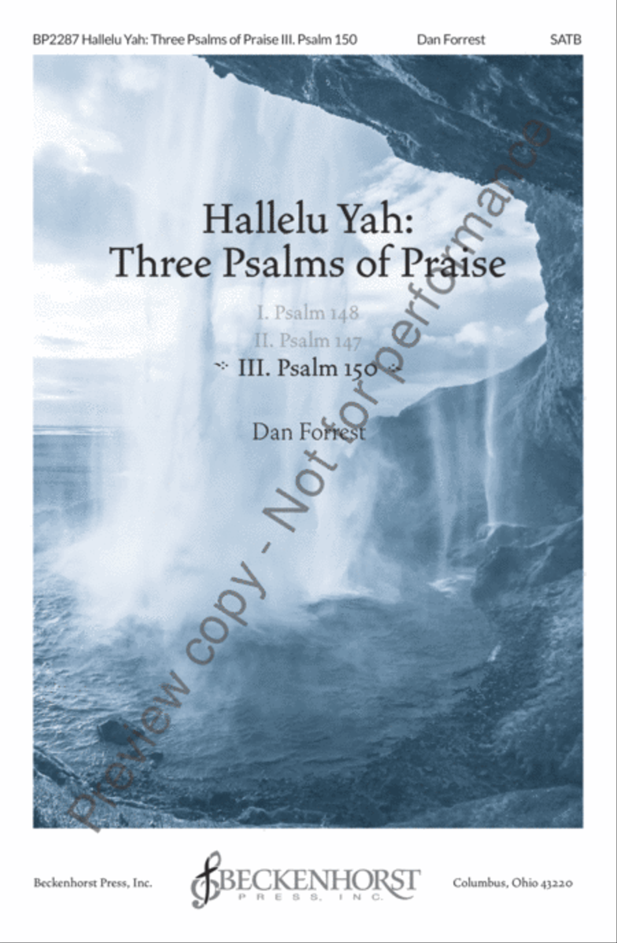 Hallelu Yah: Three Psalms of Praise III. Psalm 150 4-Part scores gallery preview page 2