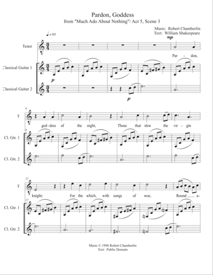 Pardon, Goddess Guitar scores gallery preview page 3