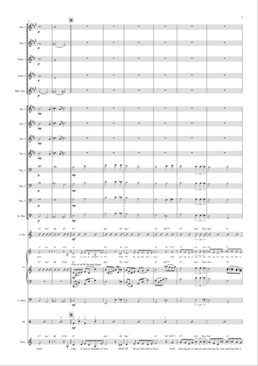 You Warm The Cockles Of My Heart (big band - vocal) Jazz Ensemble scores gallery preview page 2