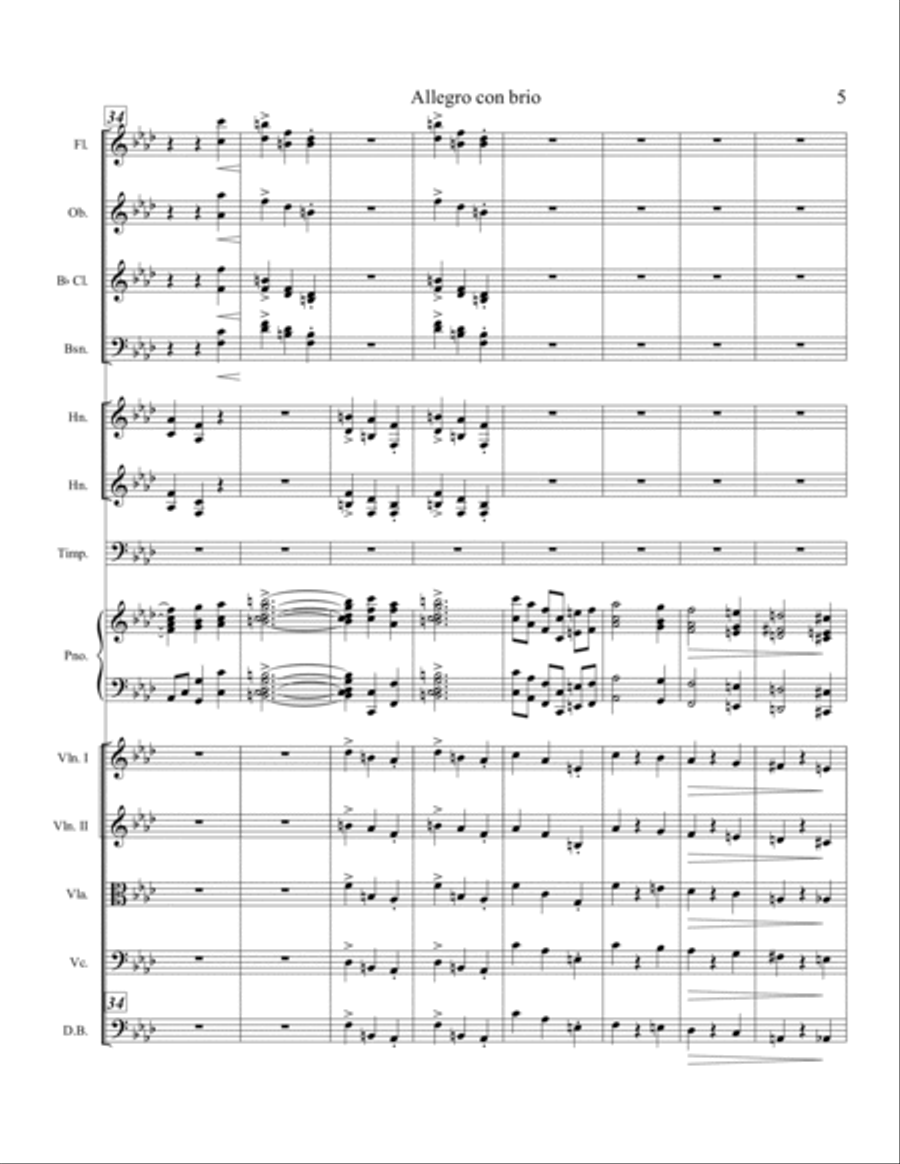 Piano Concerto No. 3 (score only) Full Orchestra scores gallery preview page 6