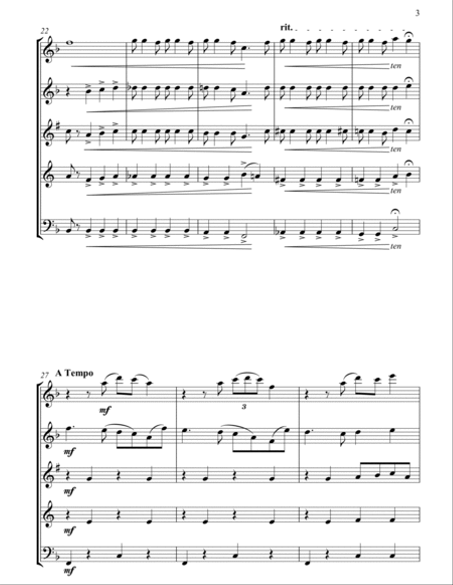 La Vie En Rose Woodwind Quintet scores gallery preview page 4