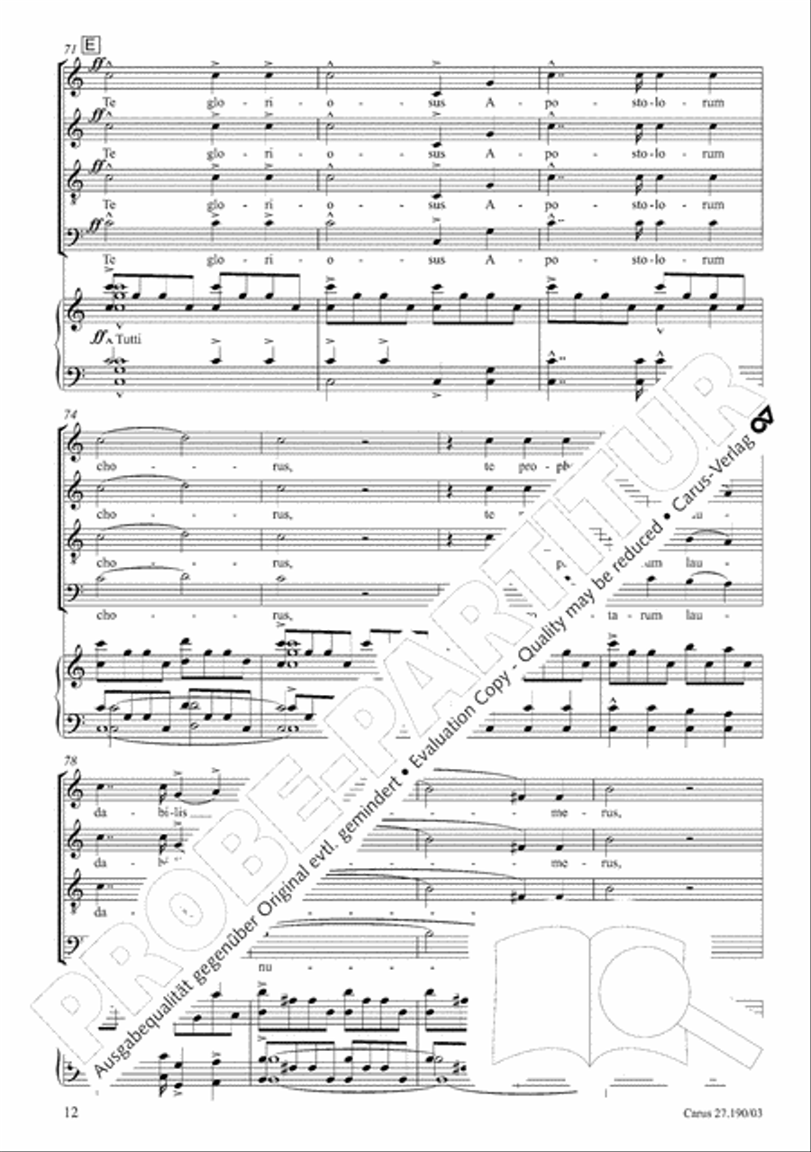 Te Deum 4-Part scores gallery preview page 13