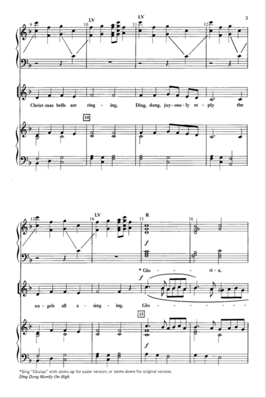 Ding, Dong, Merrily on High 2-Part scores gallery preview page 3