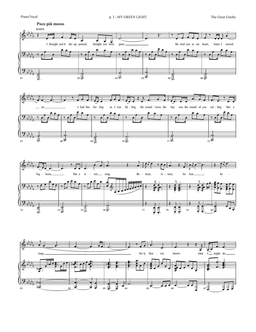 My Green Light Tenor Voice scores gallery preview page 3