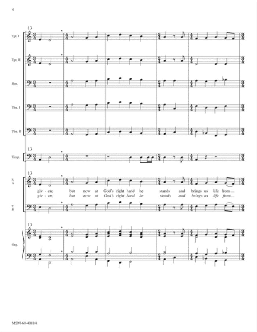 Christ Jesus Lay in Death's Strong Bands Choir scores gallery preview page 4
