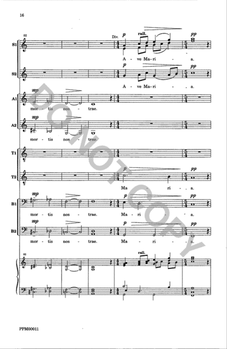 Ave Maria Op. 261 Ave Maria Op. 261 SSAATTBB scores gallery preview page 17