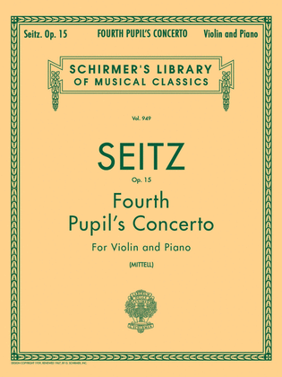 Book cover for Pupil's Concerto No. 4 in D, Op. 15