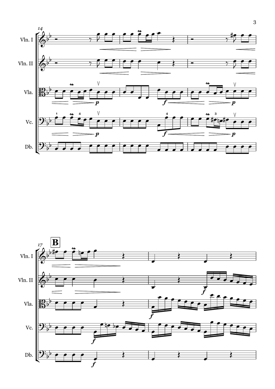 Allegro from Concerto for Two Cellos in G Minor RV 531 String Orchestra scores gallery preview page 3