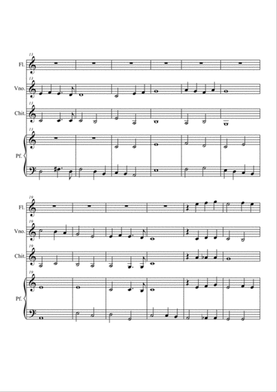 Dolce sentire. Quartet Small Ensemble scores gallery preview page 2