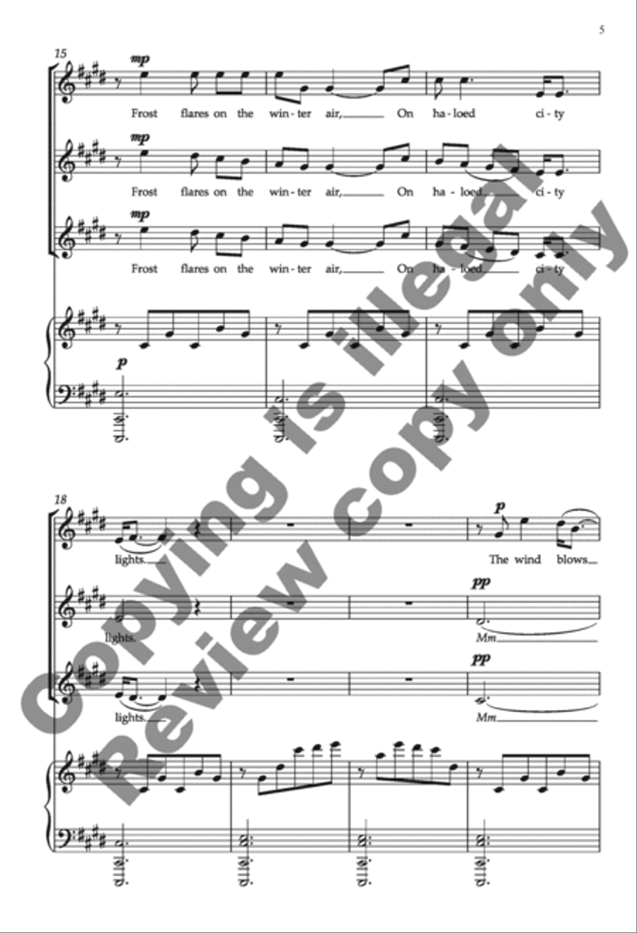Crossing The Border (Choral Score) SA scores gallery preview page 6