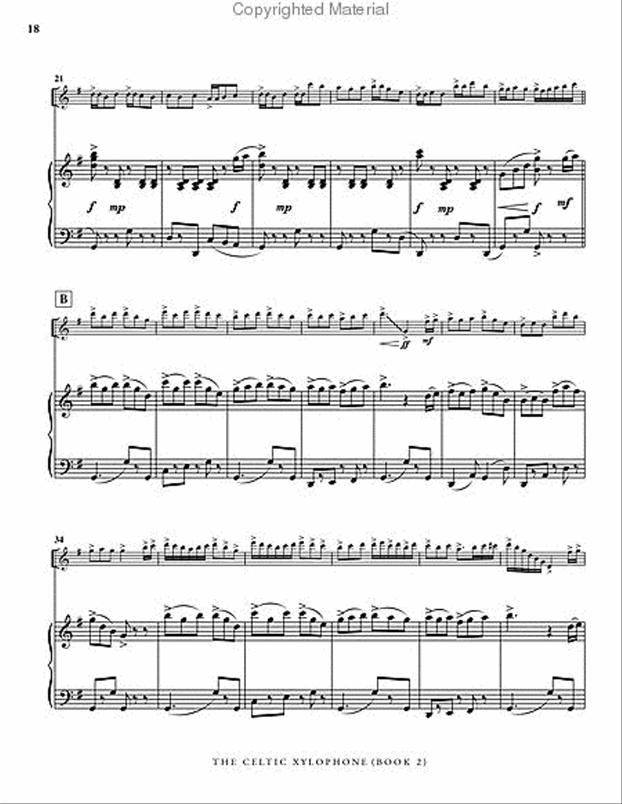 Celtic Xylophone, Book 2 (piano reduction) Percussion Ensemble scores gallery preview page 7