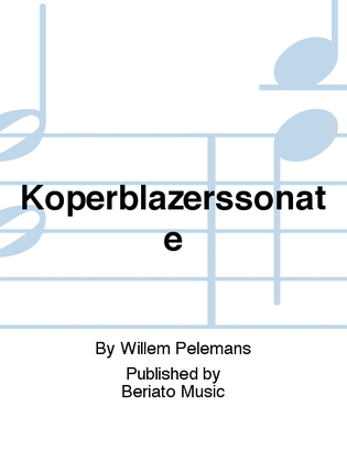 Book cover for Koperblazerssonate