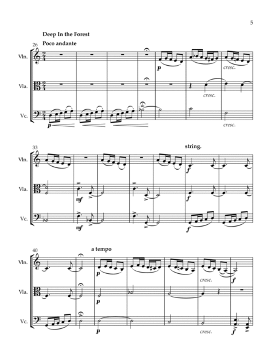 3 Trios A Jest Deep In the Forest Johnny Is A Bully String Trio scores gallery preview page 5
