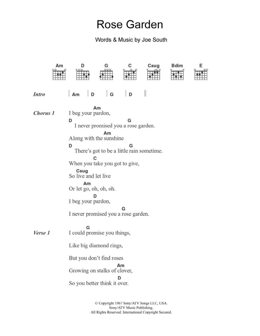 Rose Garden Electric Guitar scores gallery preview page 1
