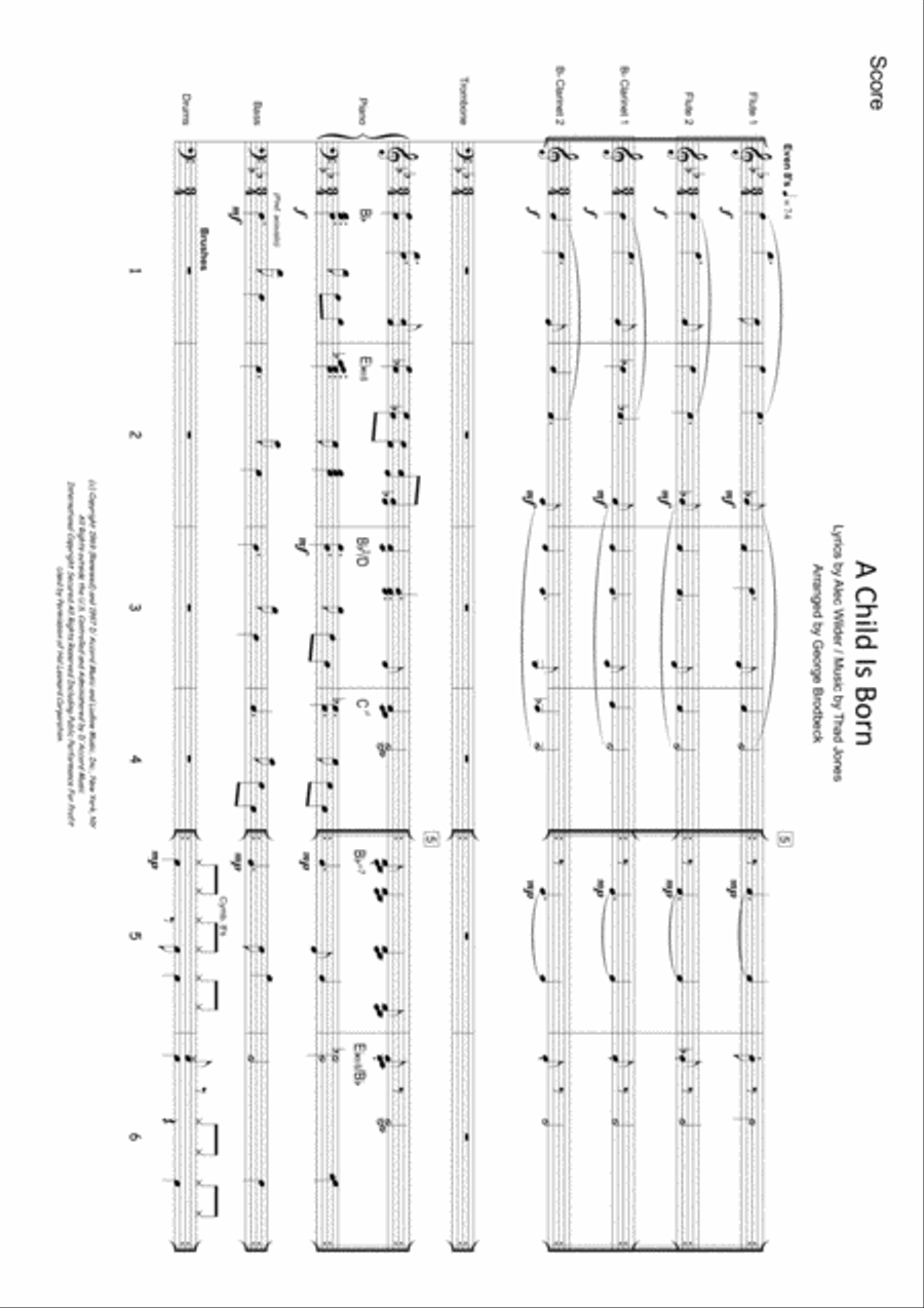 A Child Is Born Small Ensemble scores gallery preview page 2
