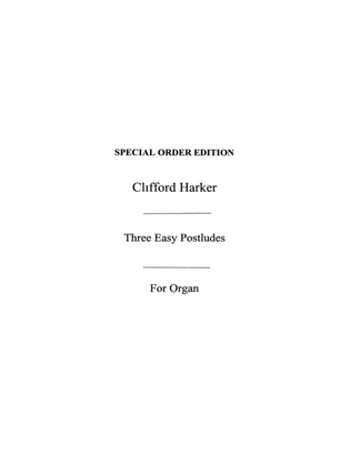 Book cover for Three Easy Postludes For Organ