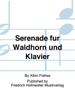 Book cover for Serenade fur Waldhorn und Klavier