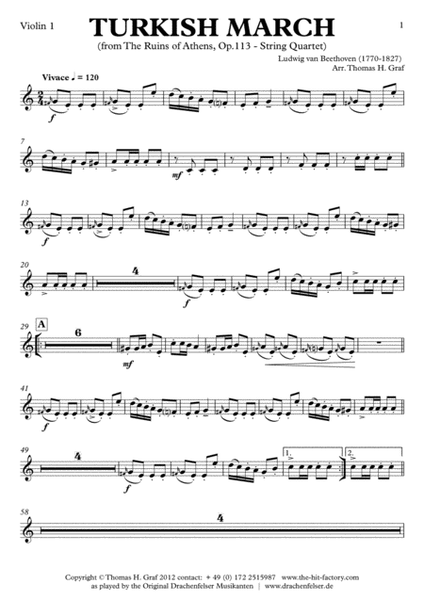 Turkish March - Beethoven - String Quartet image number null