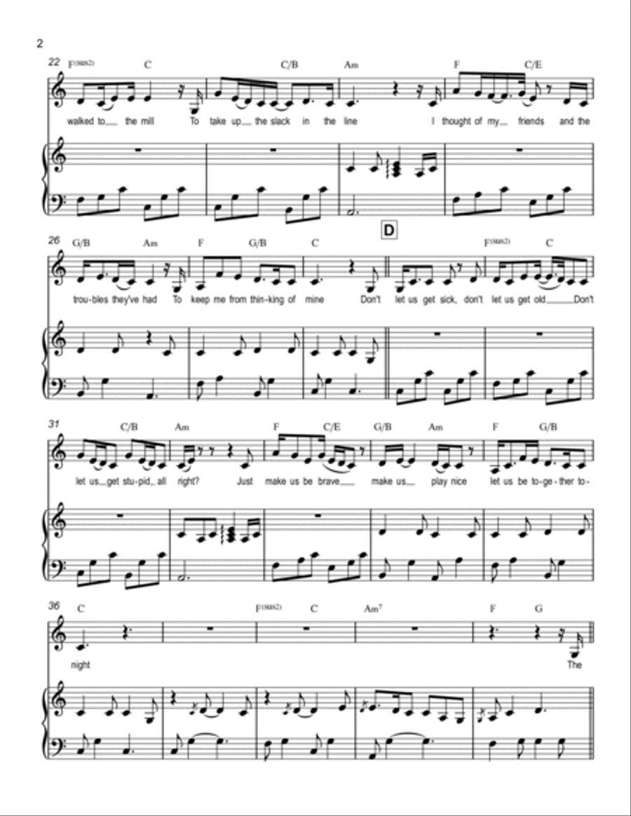 Don't Let Us Get Sick Don't Let Us Get Sick Voice scores gallery preview page 2