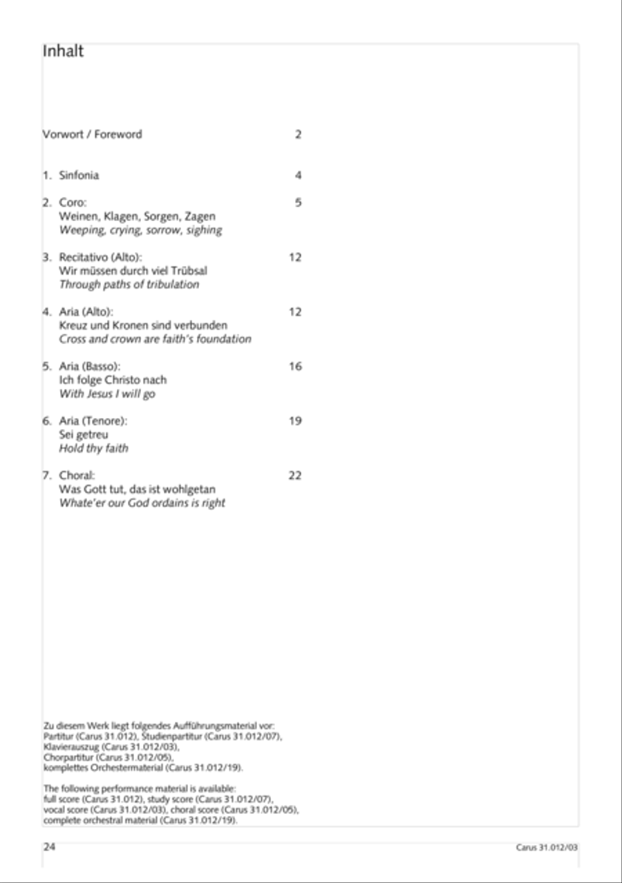 Weeping, crying, sorrow, sighing (Weinen, Klagen, Sorgen, Zagen) ATB scores gallery preview page 25
