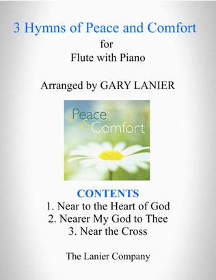 Book cover for 3 HYMNS OF PEACE AND COMFORT (for Flute with Piano - Instrument Part included)