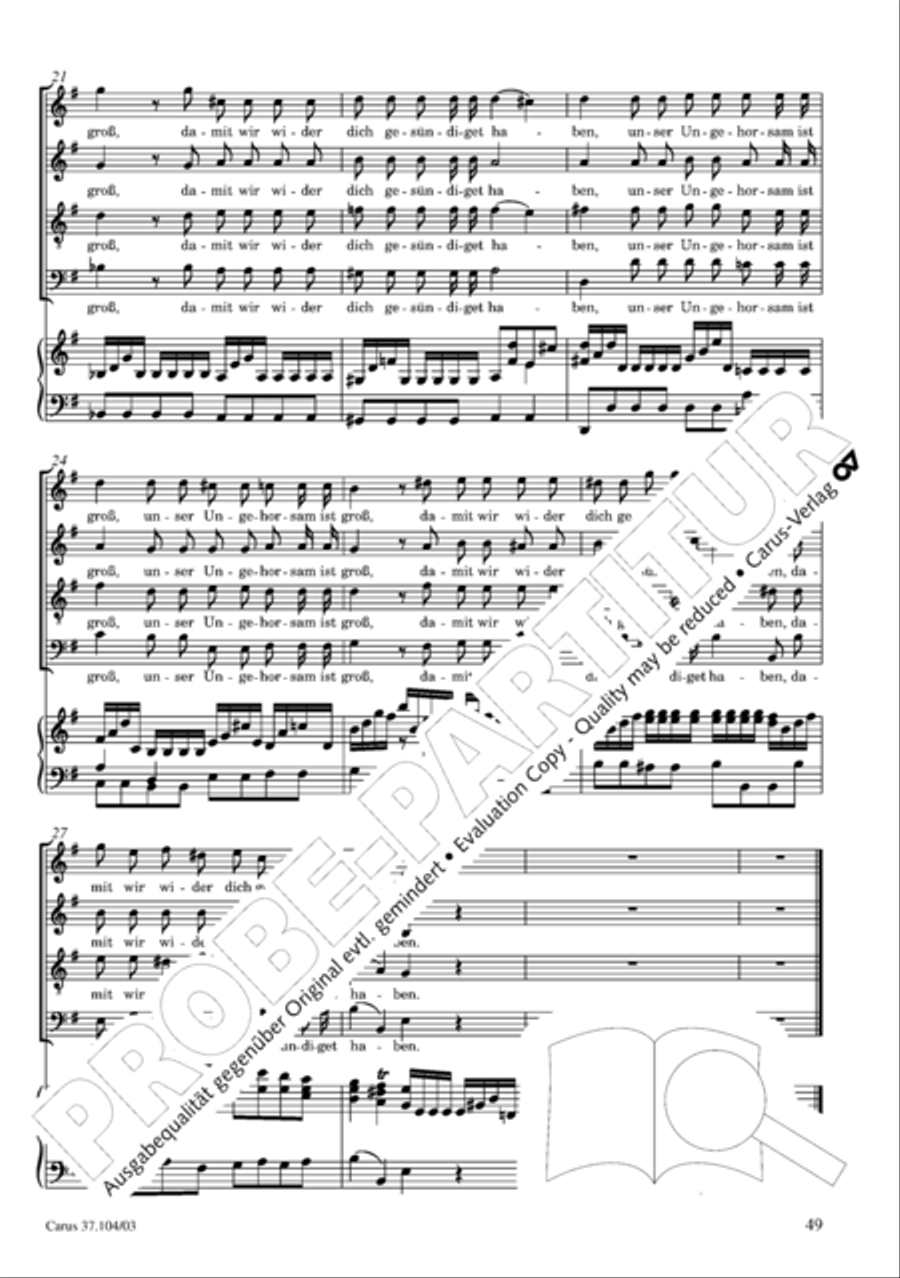 Ein Lammlein geht und tragt die Schuld 4-Part scores gallery preview page 50