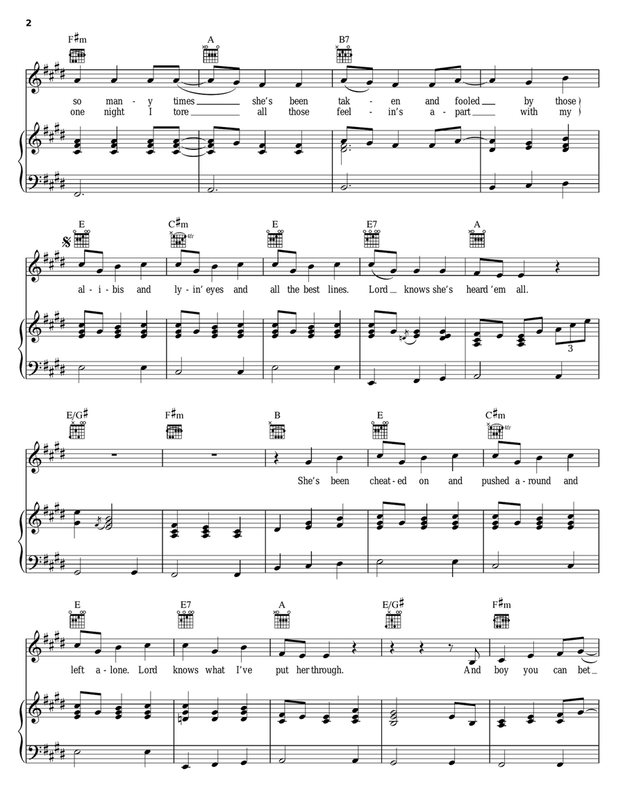 Alibis Alibis Piano, Vocal, Guitar scores gallery preview page 2