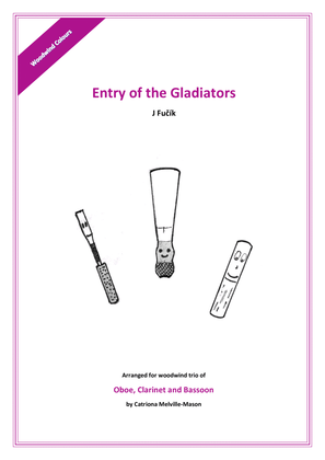 Book cover for Entry of the Gladiators (oboe, clarinet, bassoon trio)
