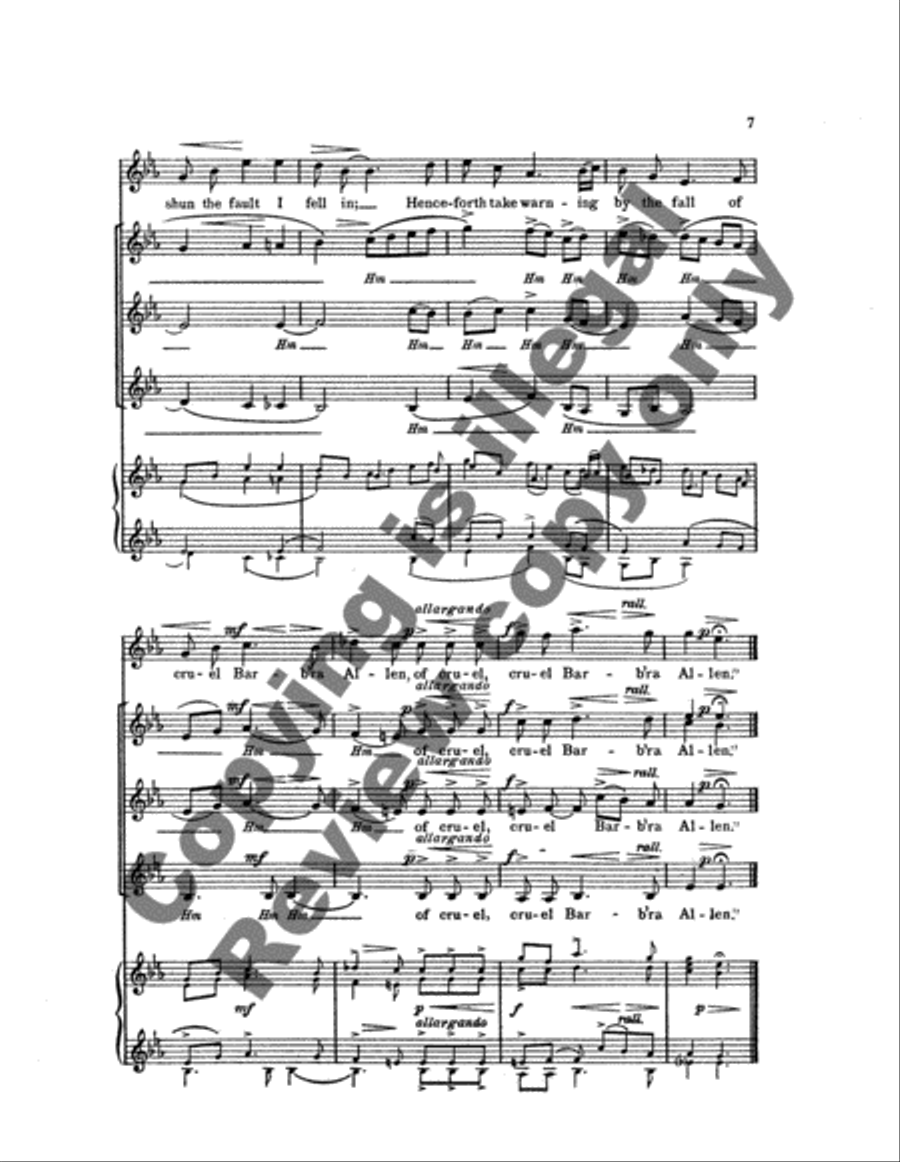 Barbara Allen Barbara Allen SSA scores gallery preview page 5