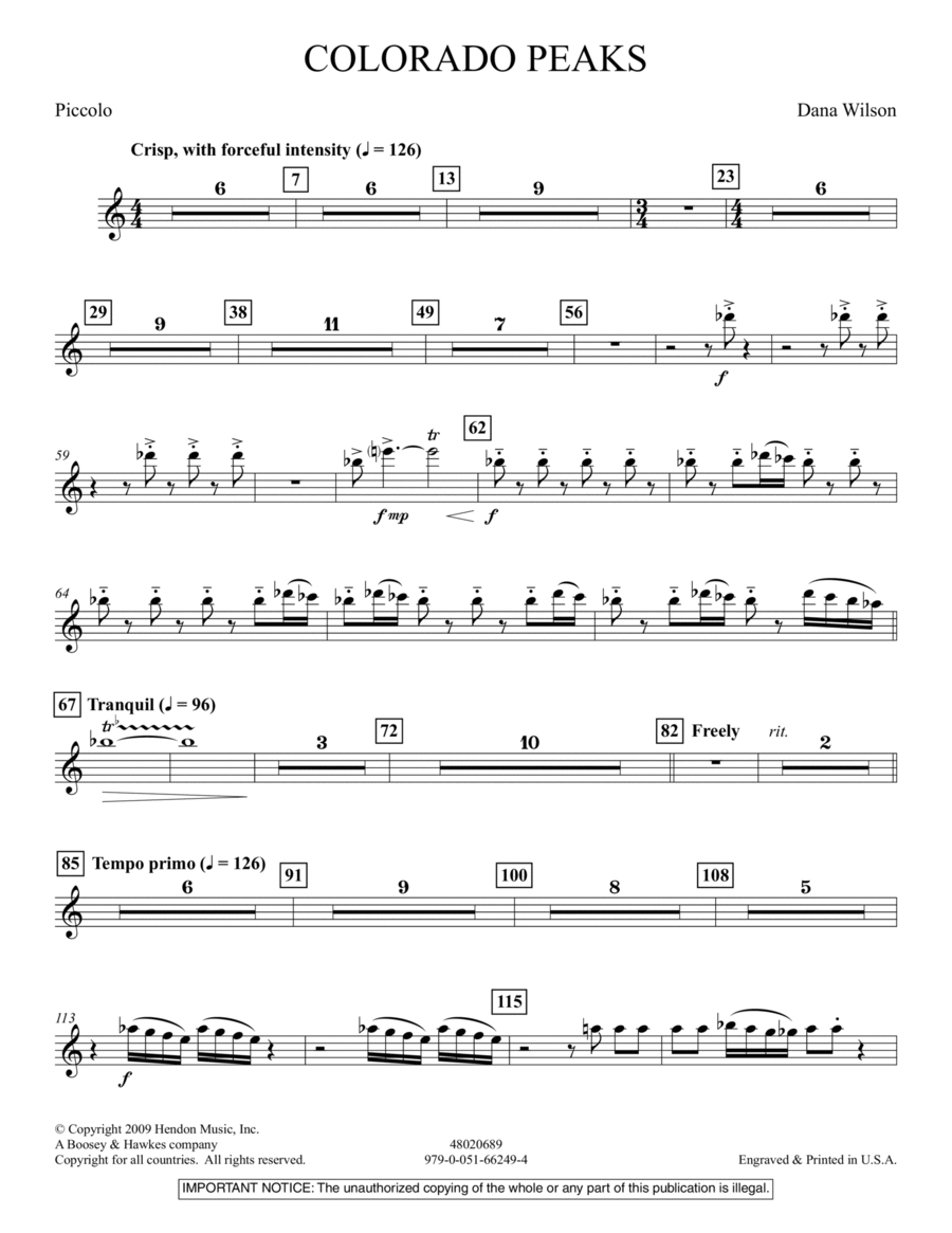 Colorado Peaks - Piccolo Concert Band scores gallery preview page 1
