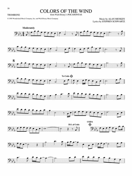 The Big Book of Disney Songs by Various Trombone Solo - Sheet Music