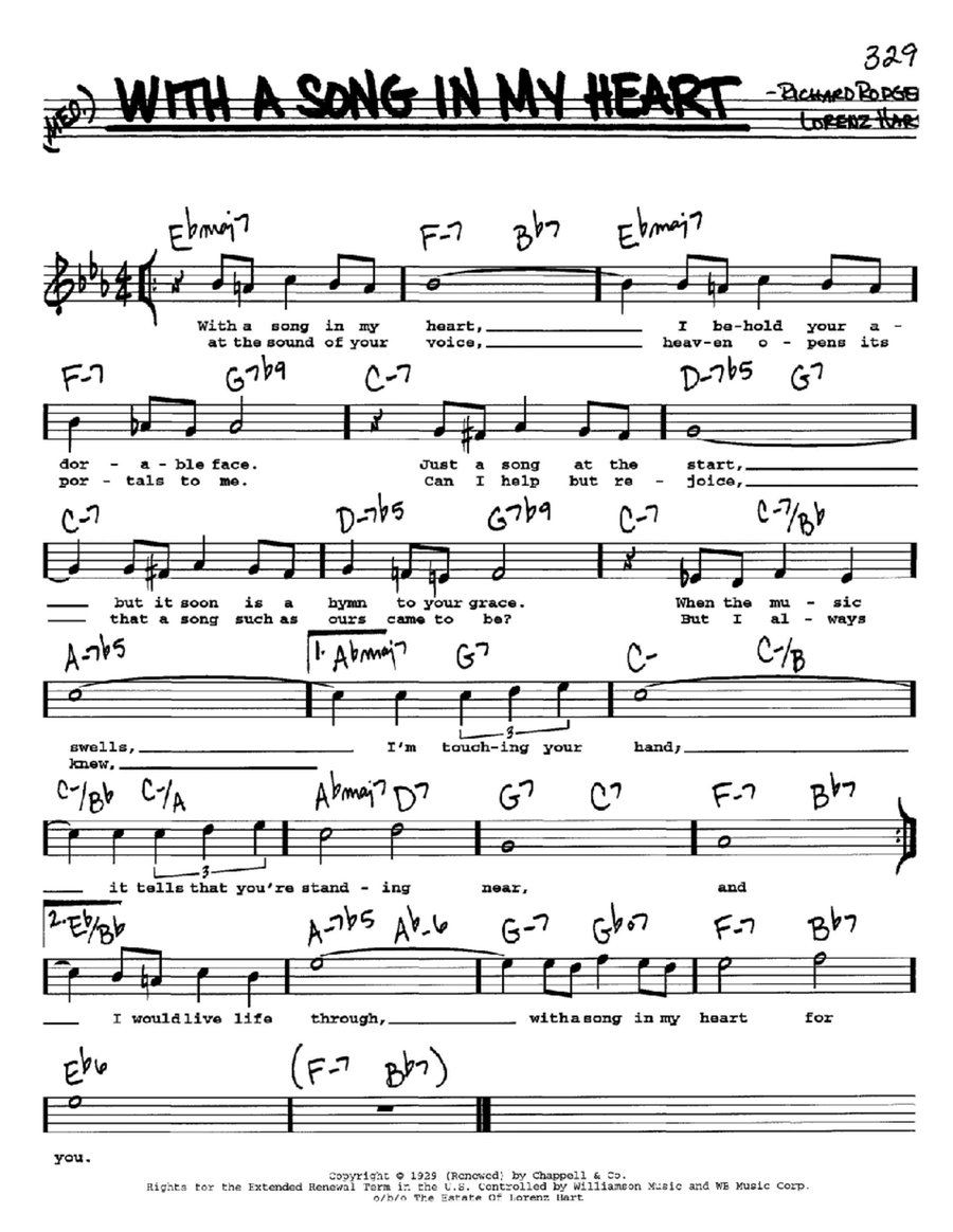With A Song In My Heart Voice scores gallery preview page 1