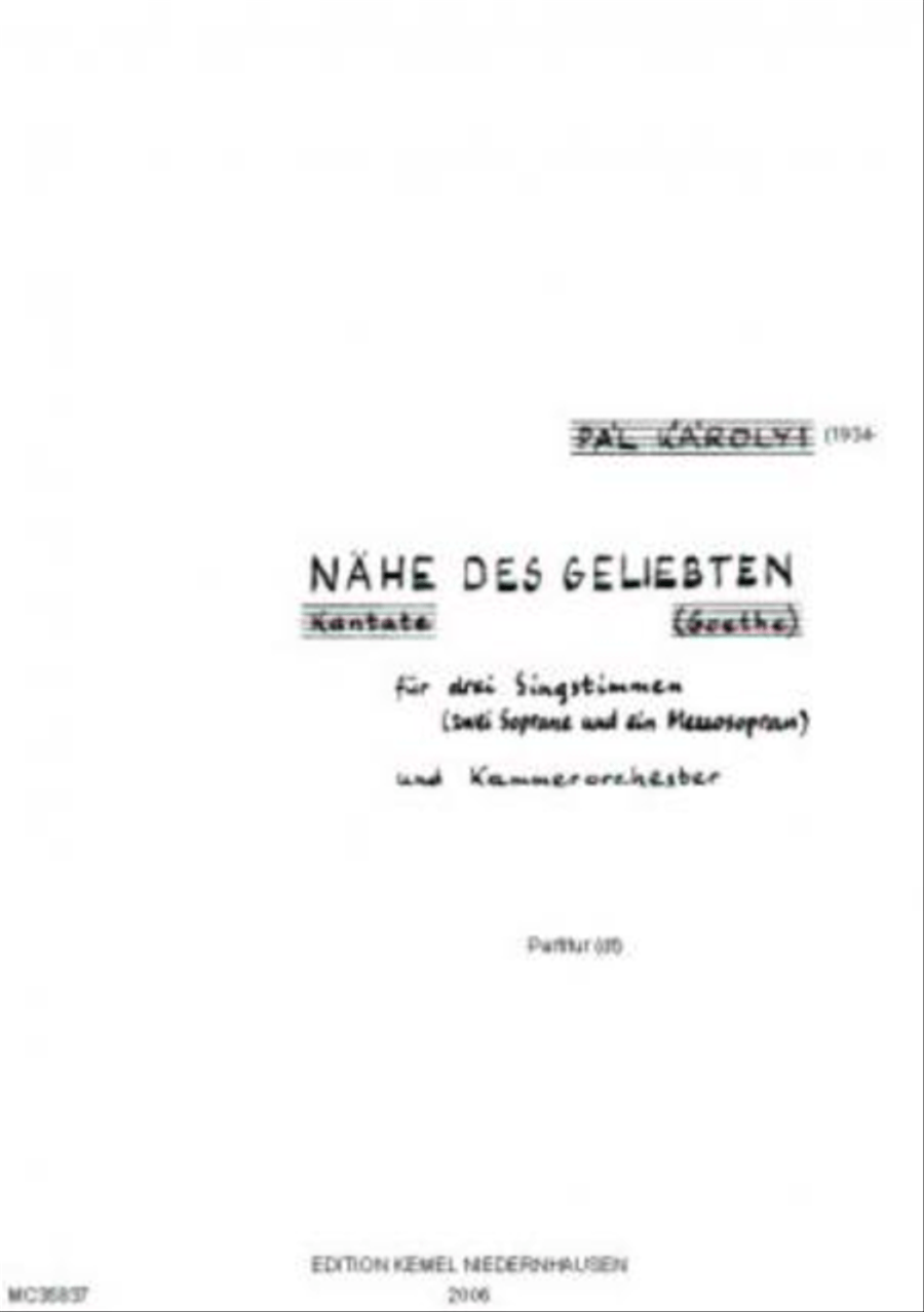 Nähe des Geliebten Chamber Orchestra scores gallery preview page 1