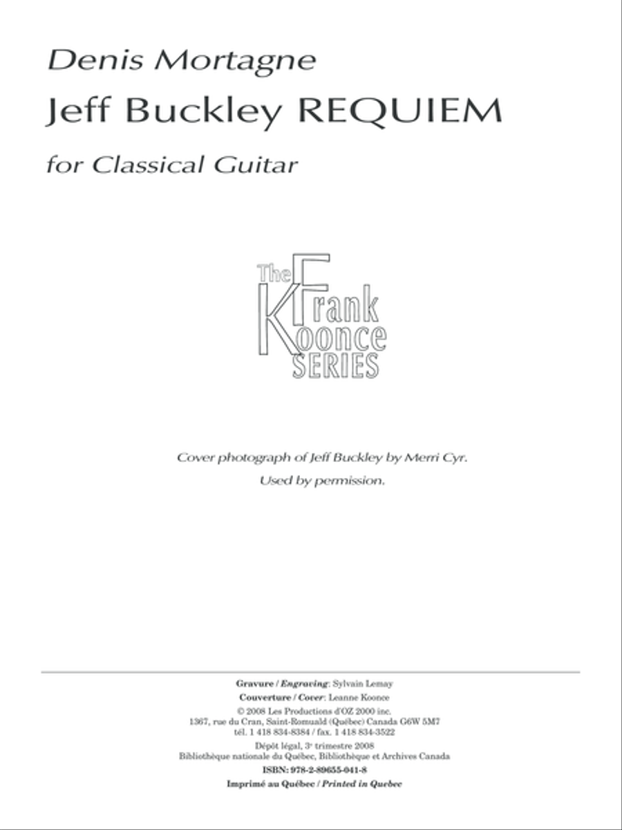 Jeff Buckley Requiem Classical Guitar scores gallery preview page 1