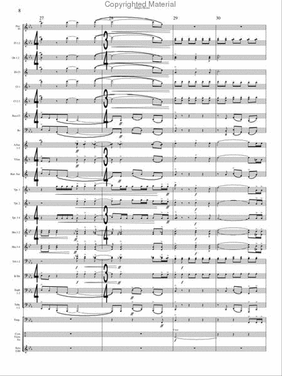 Allegro Deciso Concert Band scores gallery preview page 8