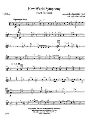 New World Symphony (Fourth Movement): Viola