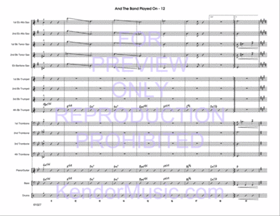 And The Band Played On Jazz Ensemble scores gallery preview page 13