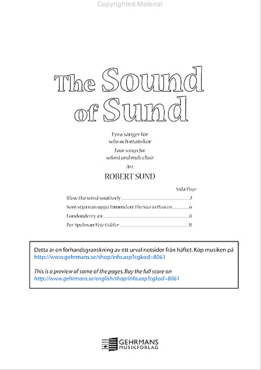 The Sound of Sund TTBB scores gallery preview page 2