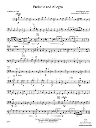 Preludio and Allegro: String Bass