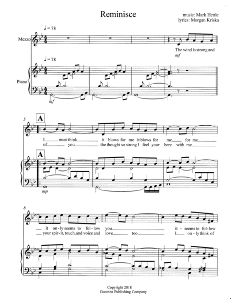 Reminisce Alto Voice scores gallery preview page 3