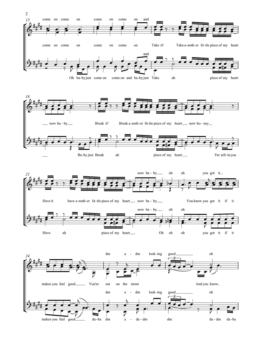 Piece Of My Heart SSAA scores gallery preview page 2