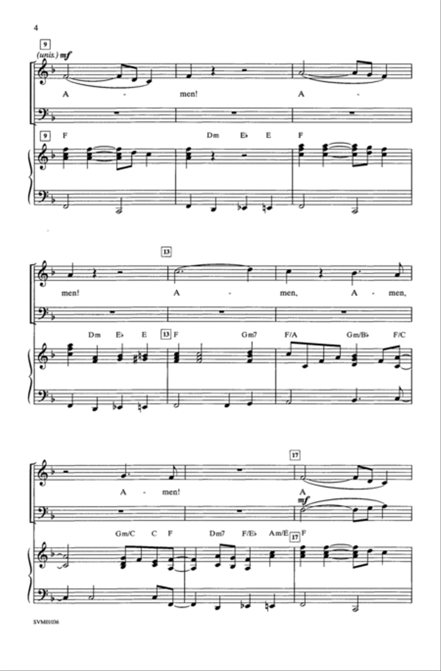 Amen! 3-Part scores gallery preview page 3