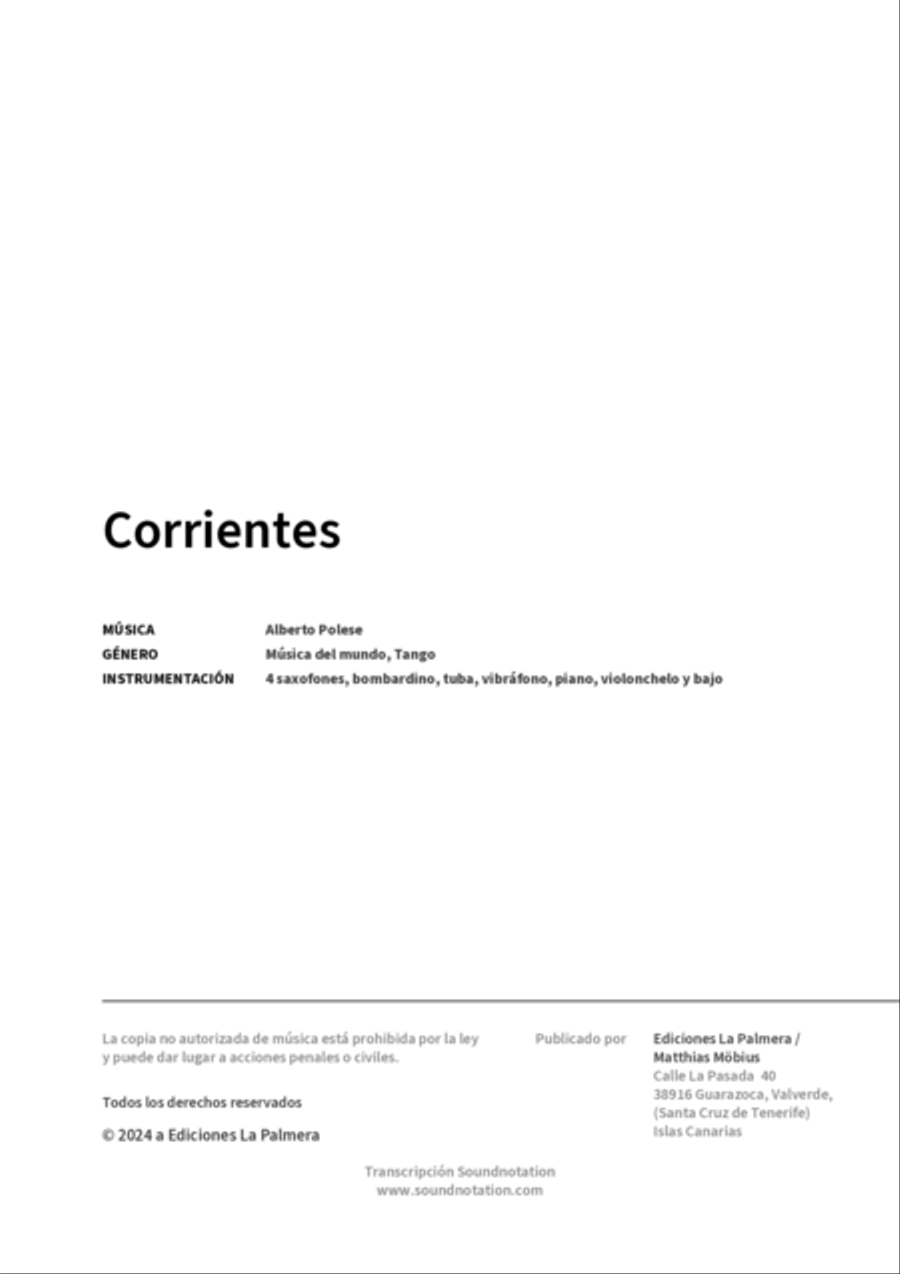 Corrientes Saxophone scores gallery preview page 2