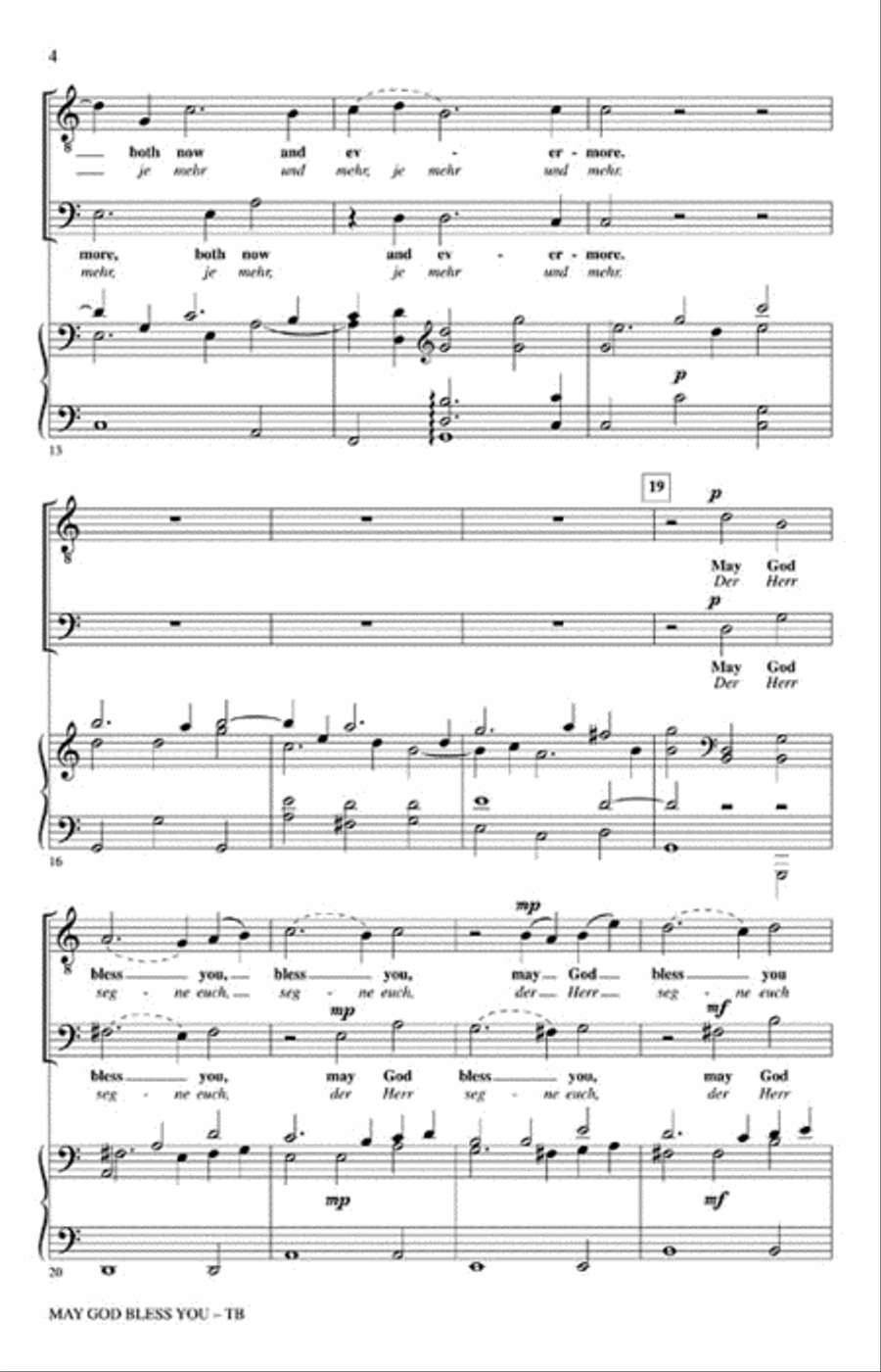 May God Bless You (Der Herr segne euch) TB scores gallery preview page 3