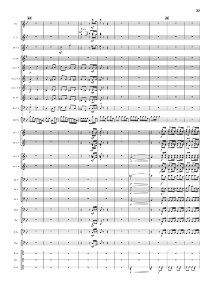 Concert for Trombone and Wind Ensemble Small Ensemble scores gallery preview page 15
