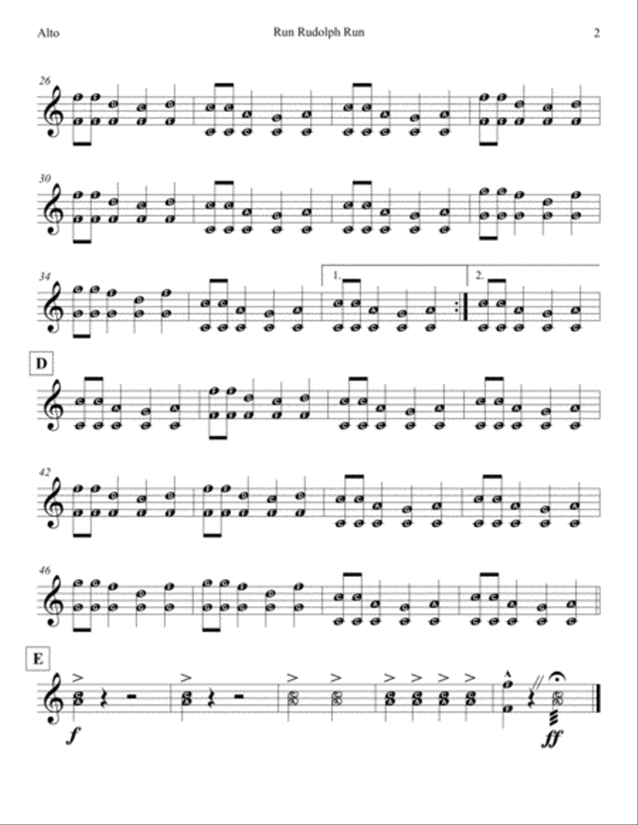 Run Rudolph Run Large Ensemble scores gallery preview page 4