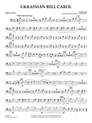 Ukrainian Bell Carol (arr. Richard L. Saucedo) - String Bass