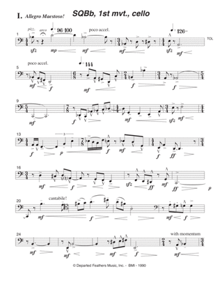 String Quartet on B-flat (1989-90, rev. 1993) cello part