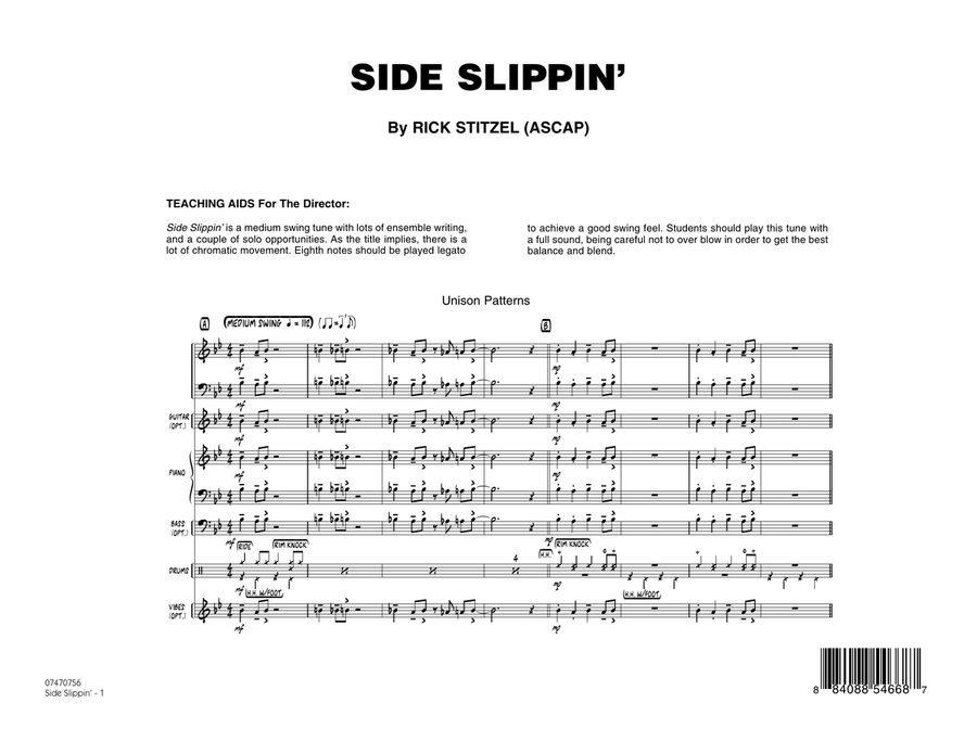 Side Slippin' - Full Score Jazz Ensemble scores gallery preview page 1